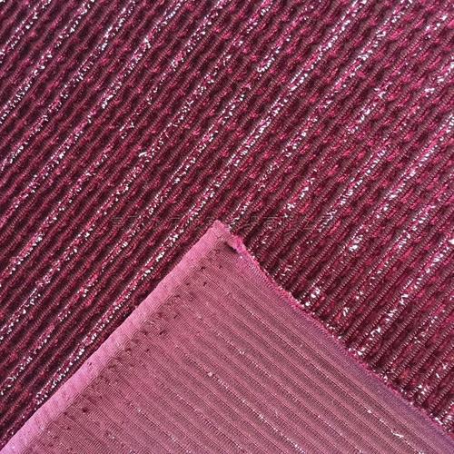 新品米格银丝条金丝绒布 银丝抽条灯芯绒 方格天鹅绒 韩国绒布